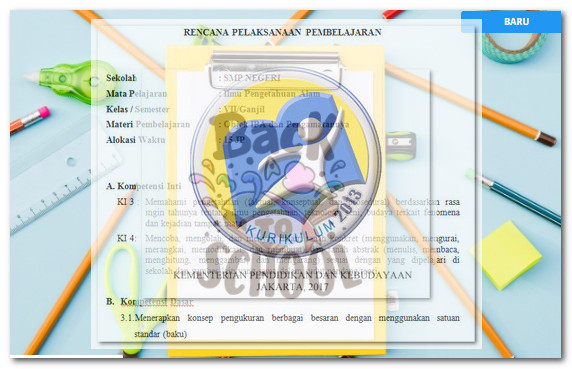  intinya merupakan bab rancangan pembelajaran yang harus dipersiapkan oleh pendid RPP IPA Sekolah Menengah Pertama Kurikulum 2013 Revisi Lengkap Format Doc