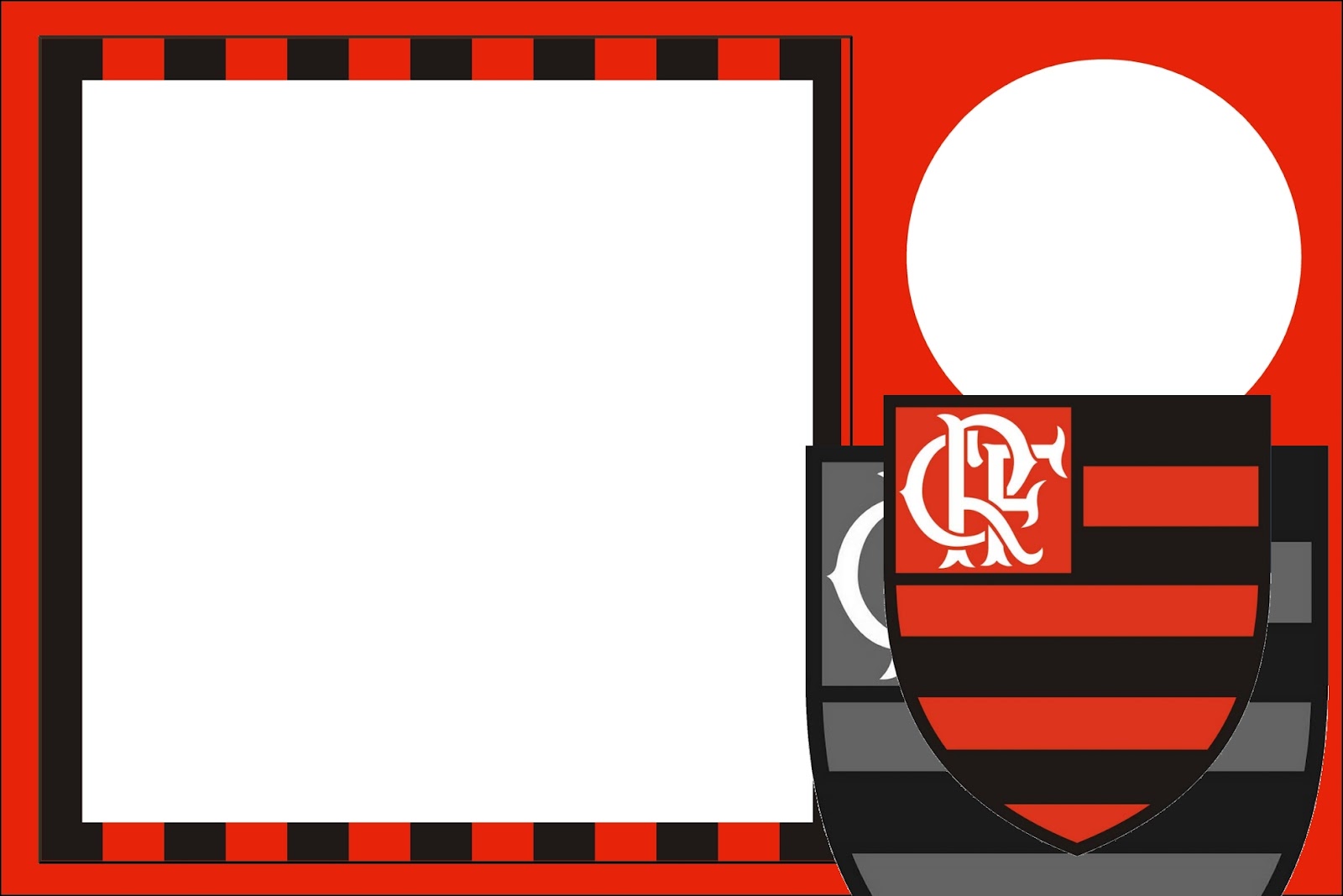 Criar convite de aniversário - Convite Futebol Flamengo Rosa