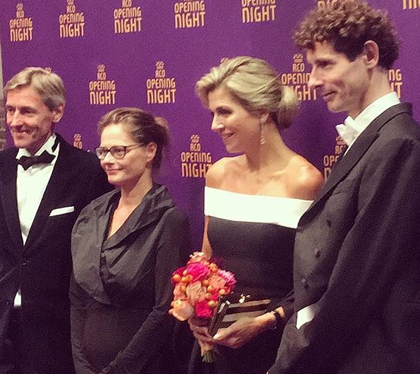 Queen Maxima wore ROLAND MOURET Danielson off-the-shoulder jumpsuit at opening Royal  Orchestra's new season