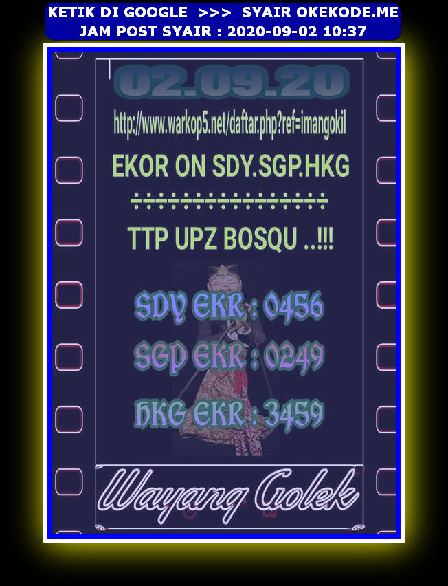 Syair sdy 2 September 2020 KODE SYAIR SGP SYAIR HK SYAIR