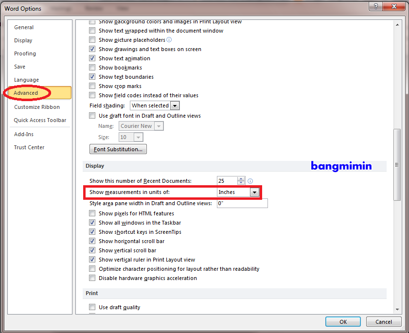 Cara Merubah Satuan Inchi ke Cm Ruler di Word