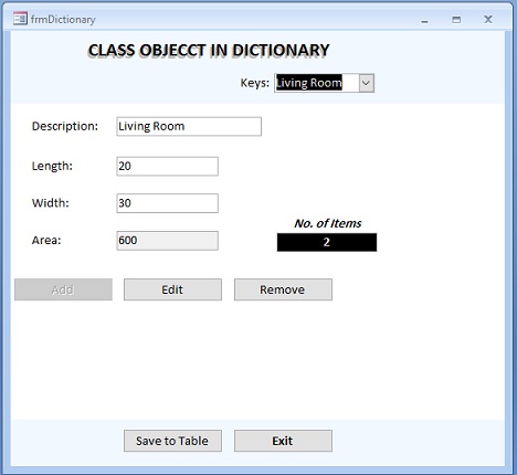 Update Class Object Dictionary Item through Form ~ LEARN MS-ACCESS TIPS ...