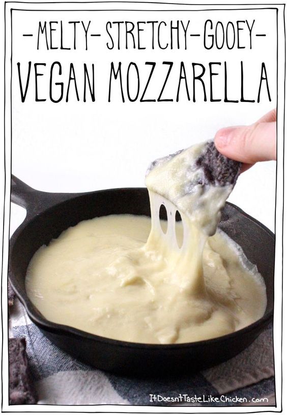 Ooey, gooey, stretchy, melty, where have you been all my life, vegan mozzarella. I’m pretty sure I just made all my vegan dreams come true. I made this recipe four times this week, FOUR. That’s how amazing this is. Use anywhere you would like a vegan mozzarella (which is everywhere)!
