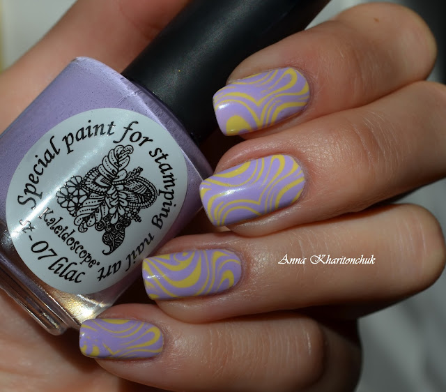 MeMeMe 88 Lyrical и стемпинг с El Corazon Kaleidoscope Special paint for stamping nail art # st-07 lilac  и Born Pretty Store BP –50