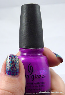 China Glaze Flying Dragon with Floam and stamping