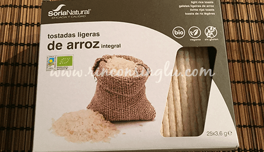 tostadas de arroz integral sin gluten