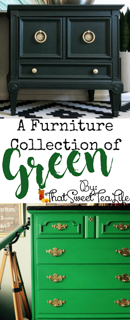 painted green furniture