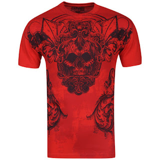 MMA Men's Mad Fleurskull T-Shirt - Red