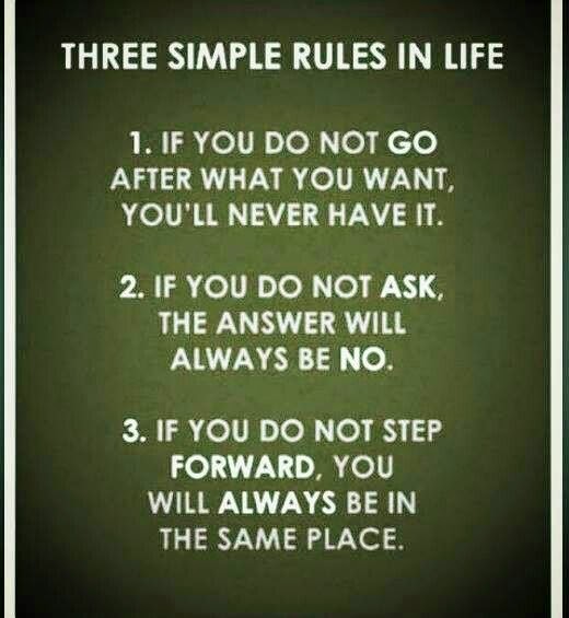 Quotes and sayings three simple rules in life