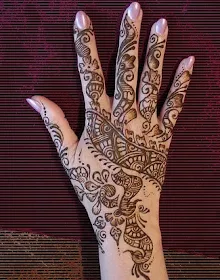 mehndi simple design for hand
