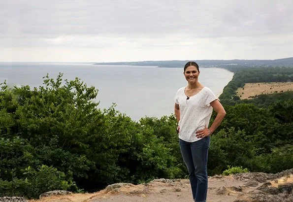 Crown Princess Victoria wore Boomerang Clothing, Boomerang lace top and Adidas Stan Smith sneakers