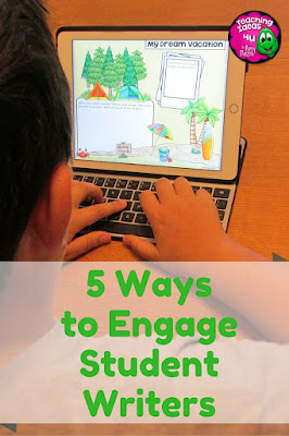 5 Ways to Engage Student Writers - Post discusses five simple ways to boost student engagement during writing in any elementary or middle school classroom. 5 Ways to Engage Student Writers - Post discusses five simple ways to boost student engagement during writing in any elementary or middle school classroom.
