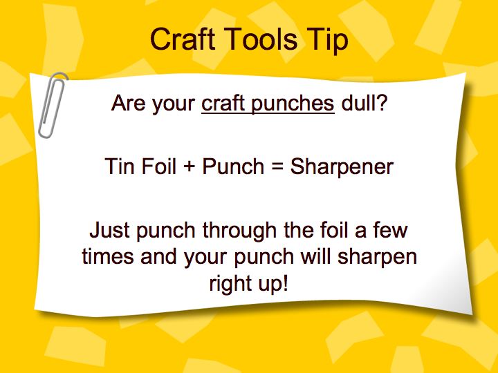 The Creative Cubby How to Sharpen Your Craft Punches