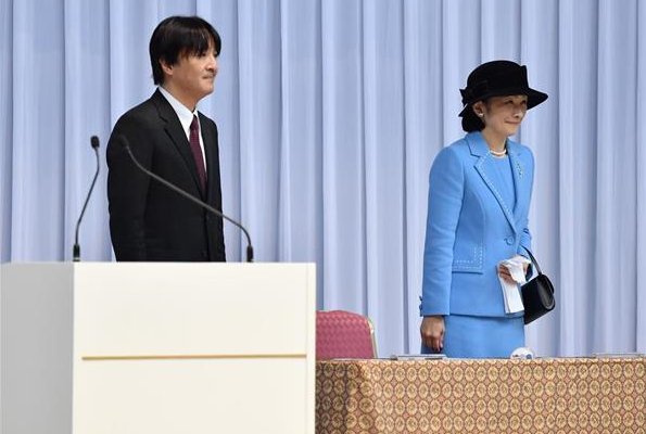 Prince Akishino and Princess Kiko attended the send-off ceremony for the Japanese national team