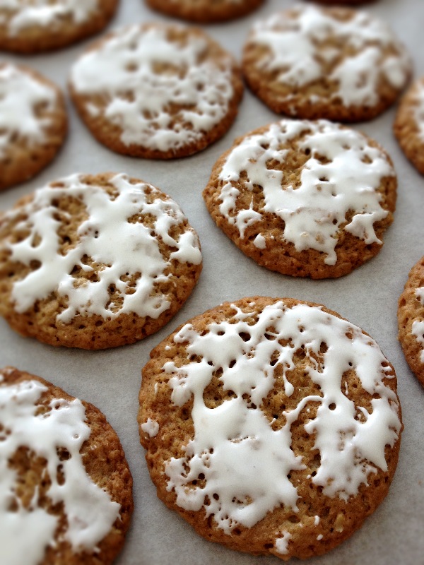 Dough and Batter iced oatmeal cookies