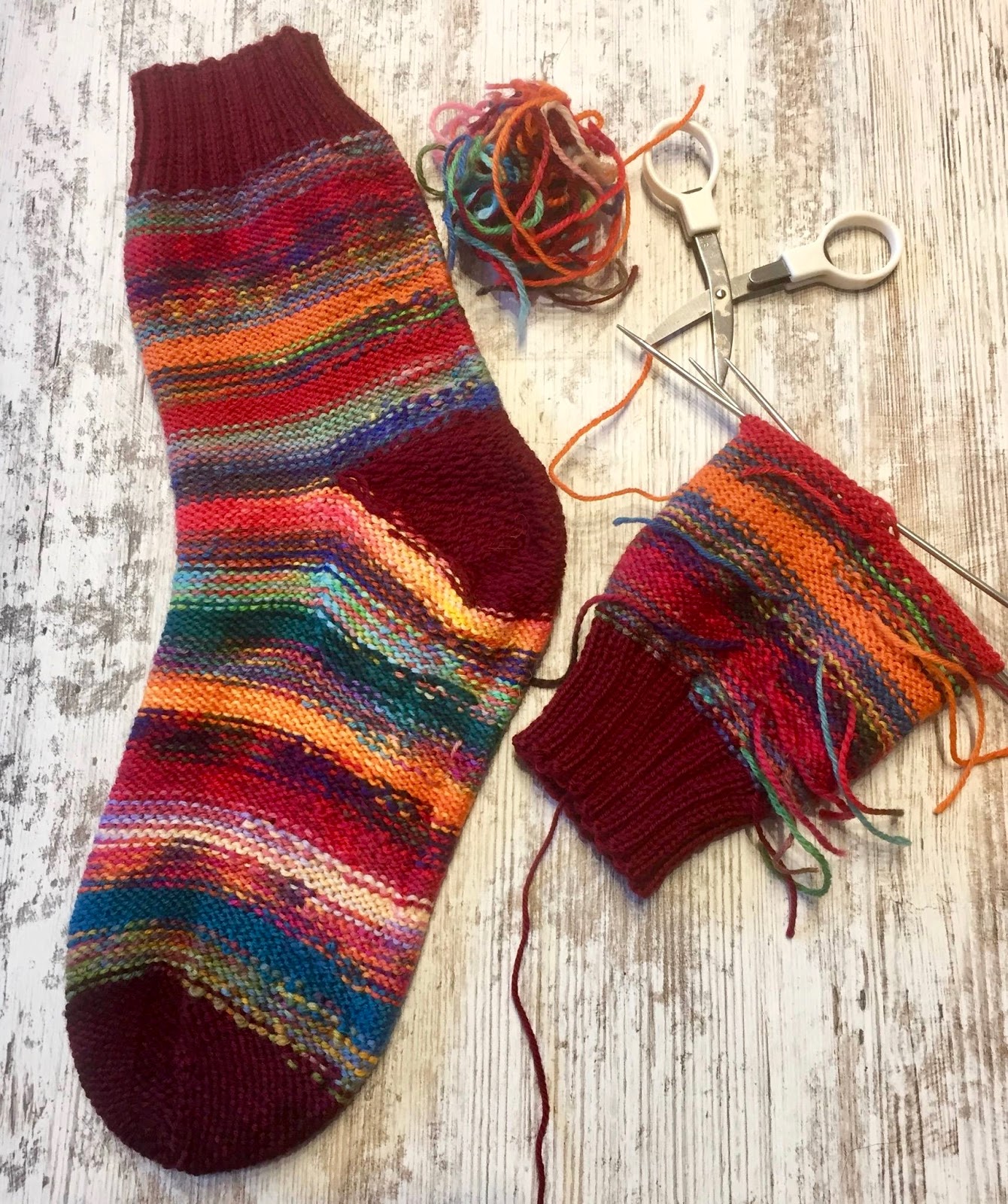 Scrap Happy Scrap Yarn Socks