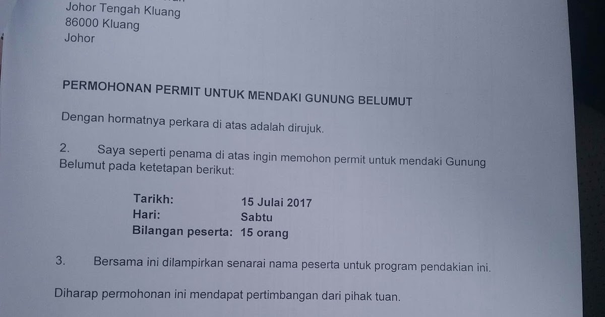 Jalan-Jalan, Pusing-Pusing: Memohon permit mendaki Gunung 