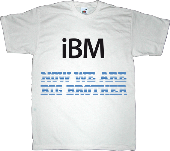 apple APPL macintosh ibm big brother george orwell t-shirt ephemeral-t-shirts