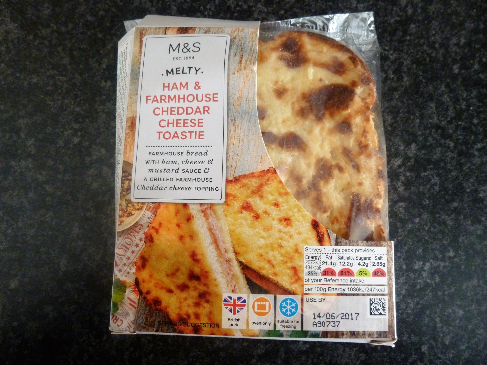 Marks & Spencer Food Reviews M&S Ham & Farmhouse Cheddar Cheese Toastie
