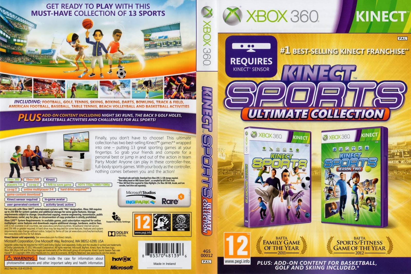Игры на xbox 360 язык. Kinect Sports Ultimate collection Xbox 360. Kinect Sports Xbox 360 обложка. Xbox 360 Kinect Sports Ultimate. Диск для Икс бокс 360 кинект диск спорт.