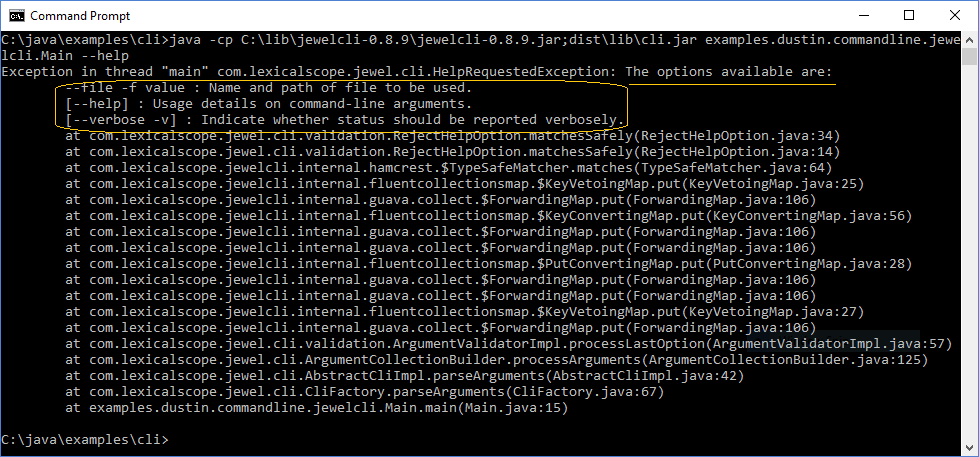Inspired by Actual Events: Java Command-Line Interfaces (Part 5): JewelCli