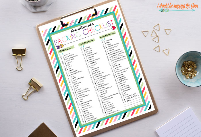 Download this Free Printable Trip Packing List to Get Organized for your Travel Free Printable Trip Packing Checklist