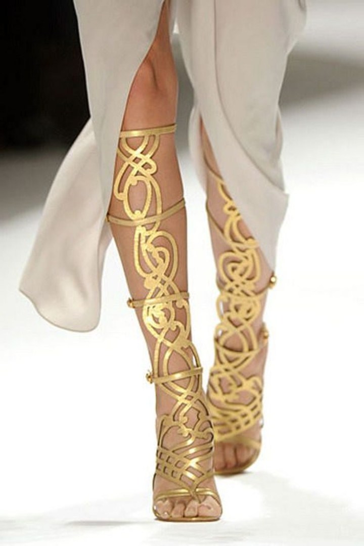 embellished clear gladiator heels