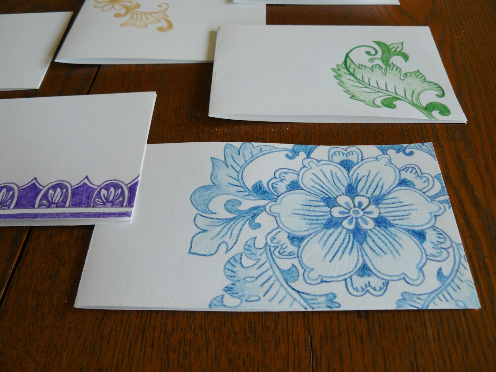 The Woven Home Cardmaking Projects Colored Pencil greeting cards