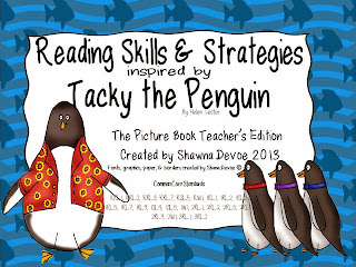 http://www.teacherspayteachers.com/Product/Tacky-the-Penguin-Reading-Skills-and-Strategies-602282