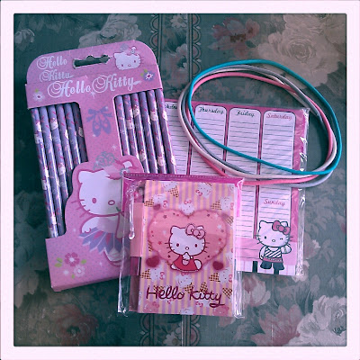 A Hello Kitty stationery package from my blogger secret santa.