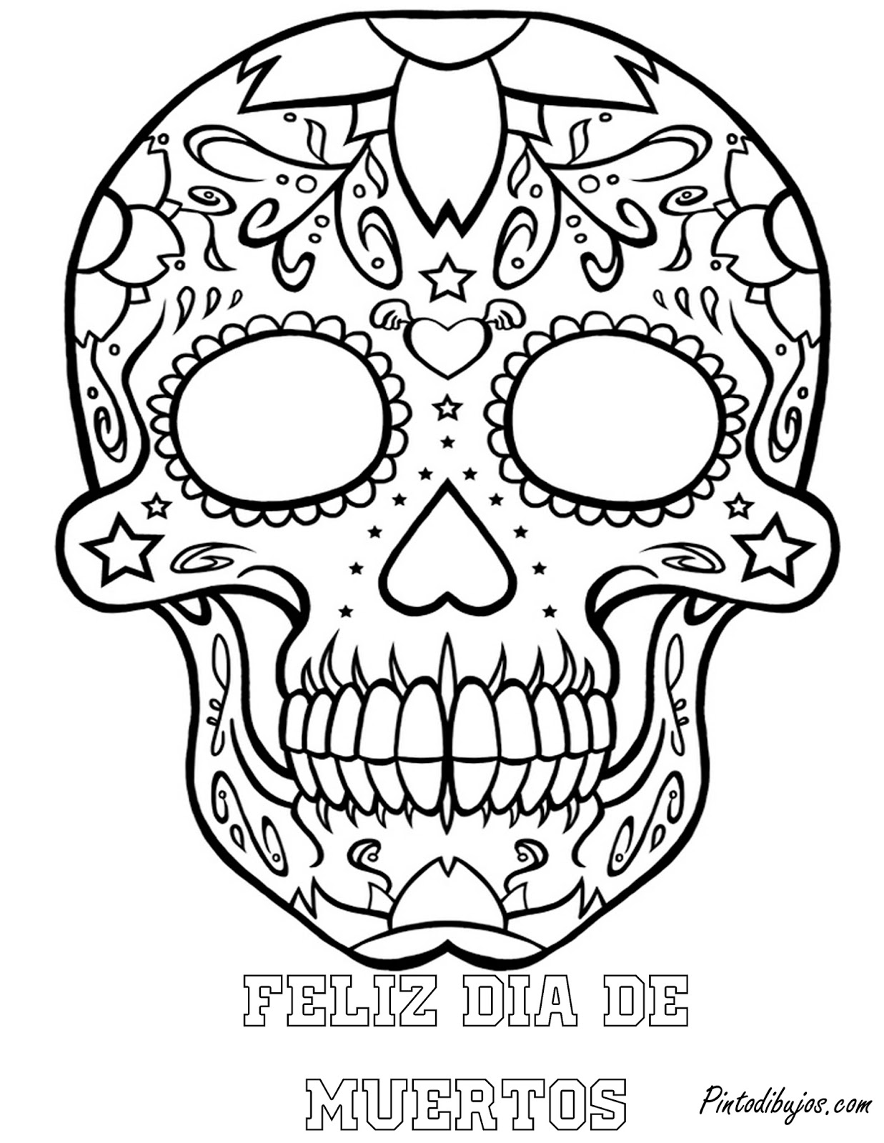 Skull Mandala Coloring Pages Day Dead