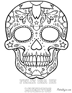Skull mandala coloring pages | Skull day of the dead coloring pages