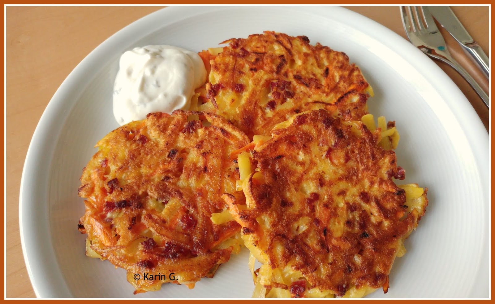 ich hab da mal was ausprobiert: Kartoffel - Möhren - Schinken - Taler ...