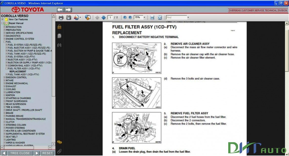 Toyota Corolla Verso 2005 Manual Pdf Free Auto Repair Manuals: TOYOTA COROLLA VERSO 2004-2005-2006-2007-2008-2009 SERVICE & REPAIR MANUAL