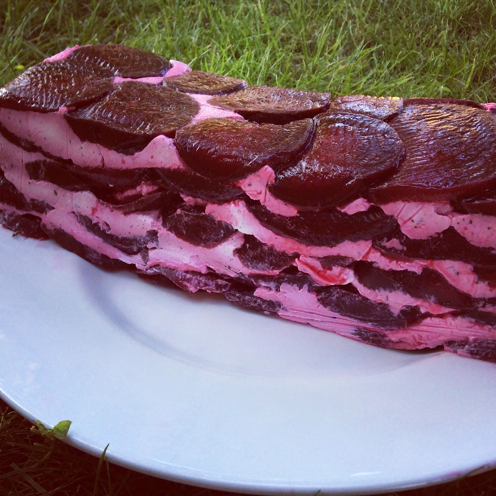 A l'ombre du noisetier Terrine de betterave et fromage frais