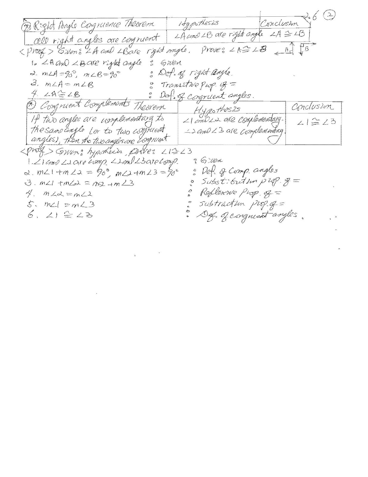 Sean's Math Page: Geometry Class Note - Chapter 2.6