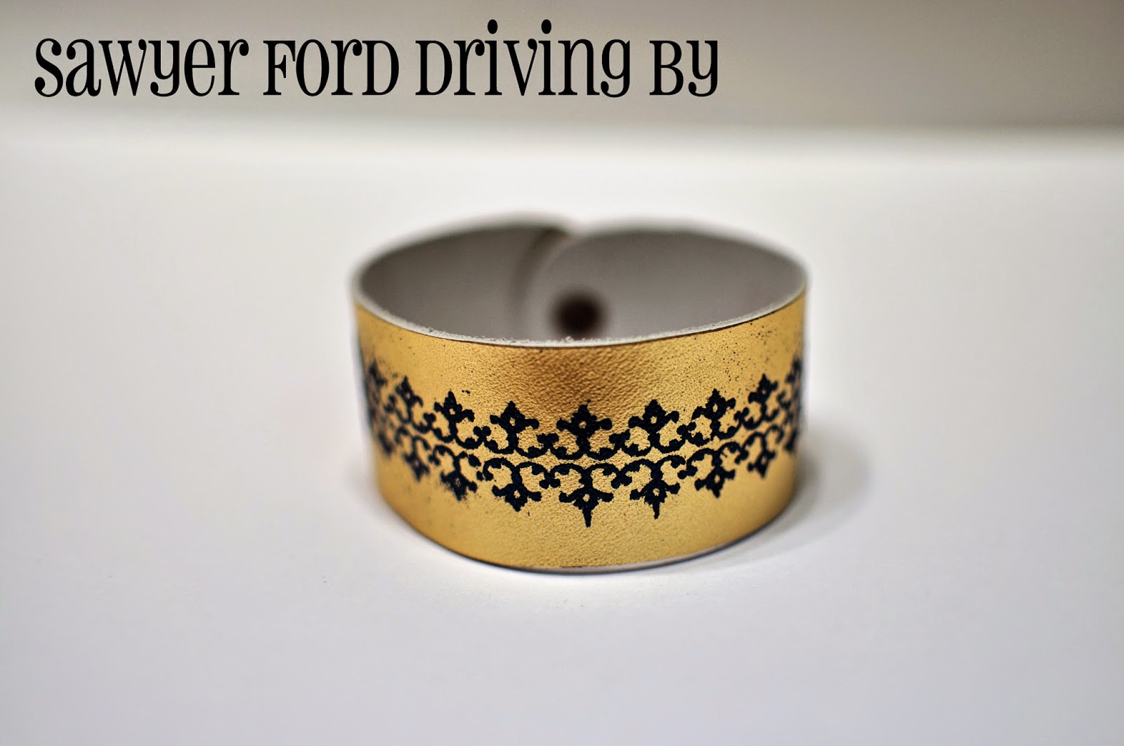 Sawyer Ford Driving By Embossed Leather Cuffs