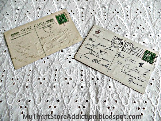 vintage handwritten postcards