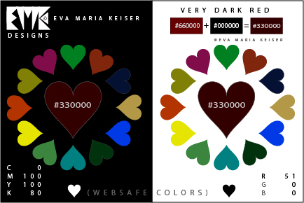 Download Eva Maria Keiser Designs: Explore Color: "Very Dark Red" (Websafe Color)