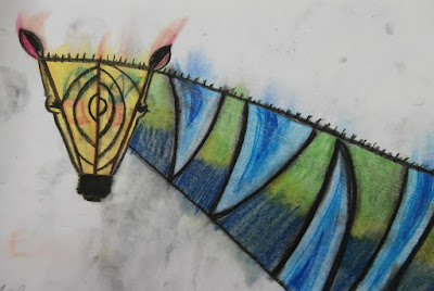 how to draw a zebra chalk pastel art activity for kids