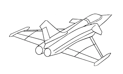 Gambar Mewarnai Pesawat Terbang