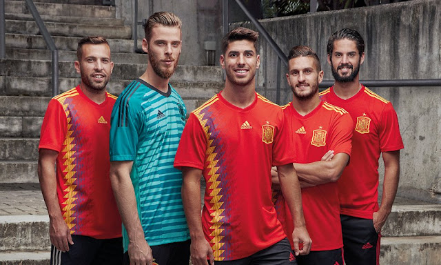 Spain home kit for the 2018 World Cup Russia Spain home kit for the 2018 World Cup Russia