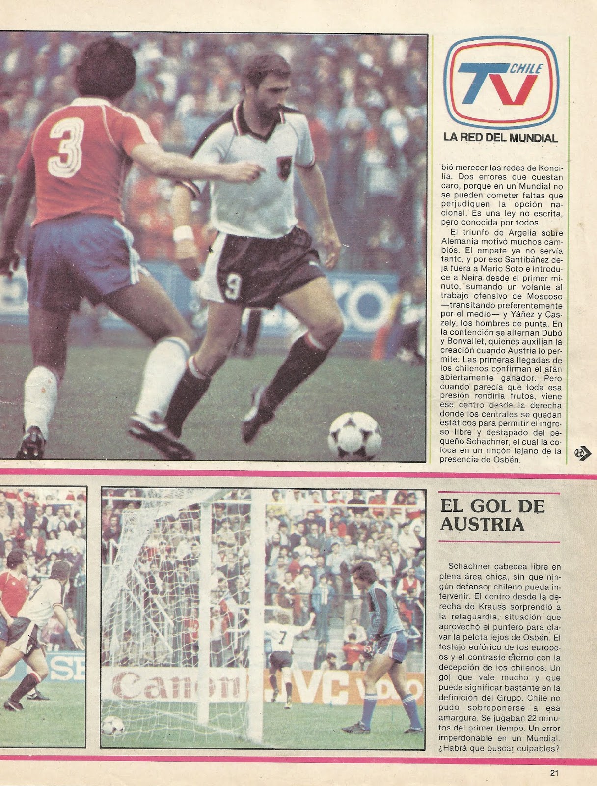 Partidos de la Roja [17/06/1982] ChileAustria 01