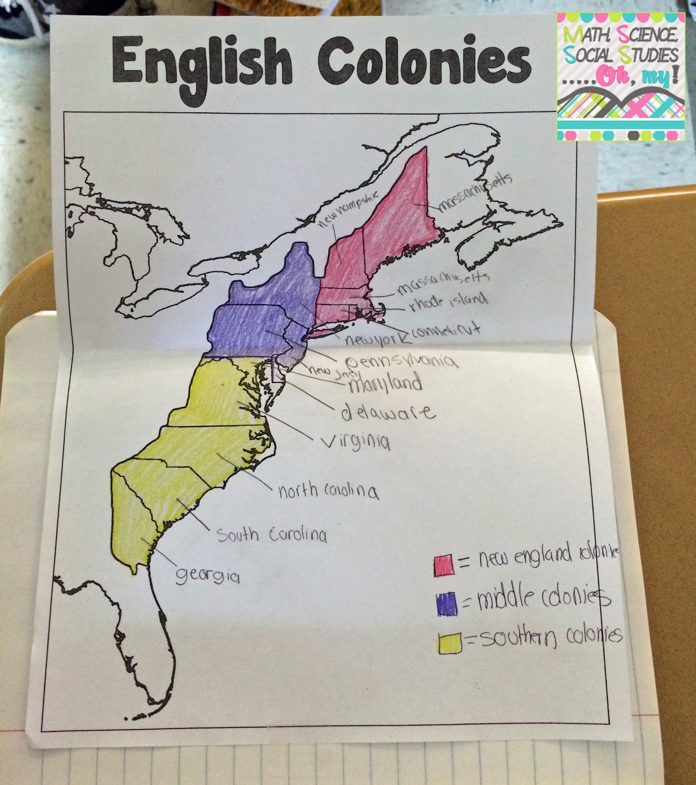13 English Colonies Interactive Notebook INB Technically Speaking With Amy