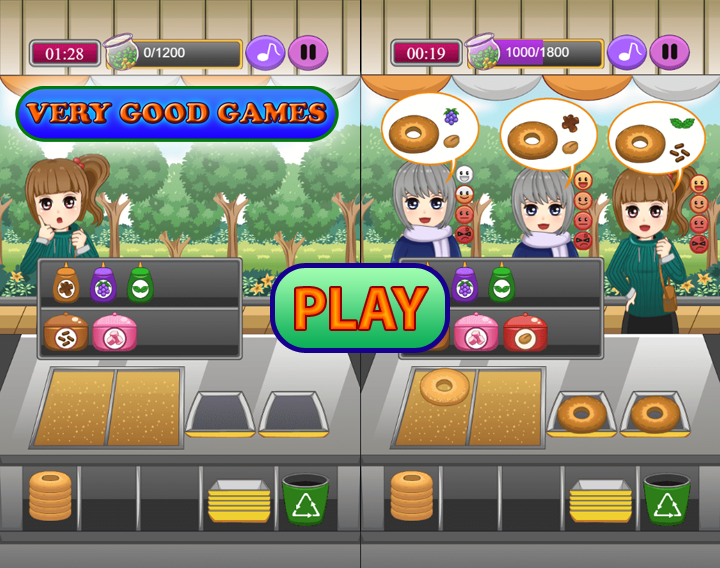 A business game Heavenly Sweet Donuts - play it free online on the gaming blog Very Good Games