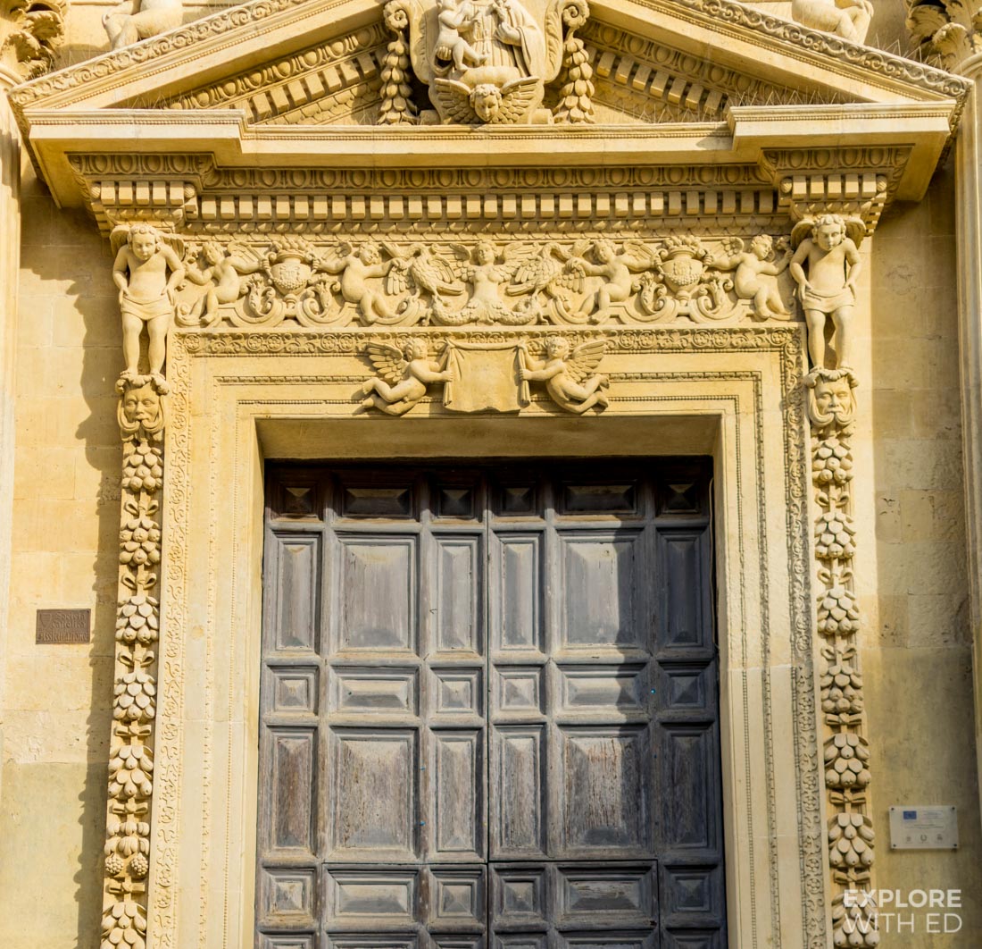 Beautiful carved stone architecture in Lecce