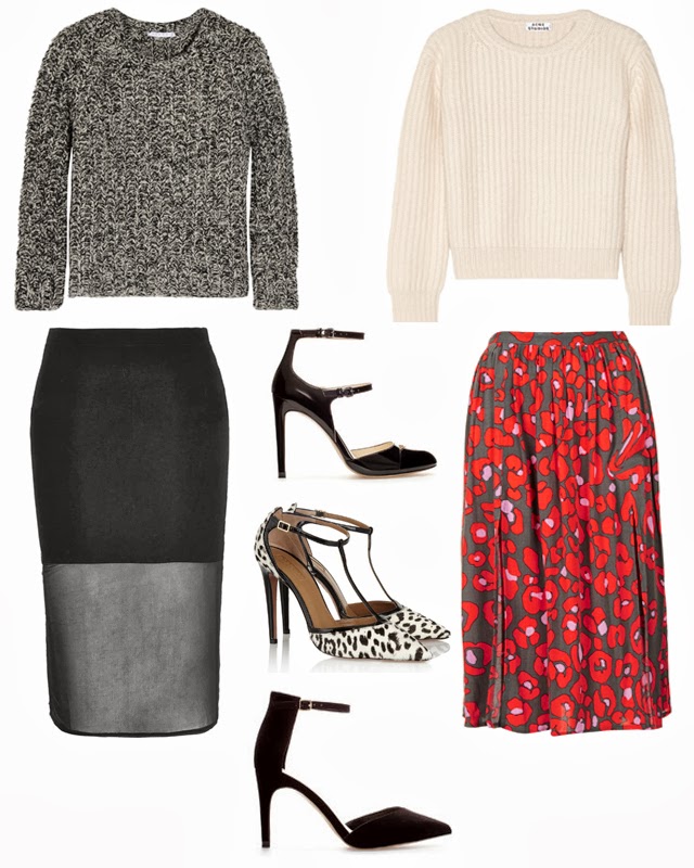 Heart of Gold: I Love This Look:: Chunky Knits & Skirts