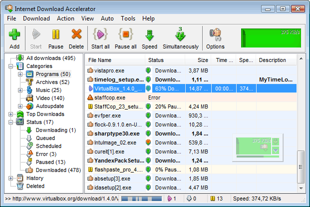 IDA | Download Managers (Screenshot 3) IDA | Download Managers (Screenshot 3)