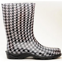 Sloggers 5005HT07 Size 7 Houndstooth Women's Waterproof Rain Boots