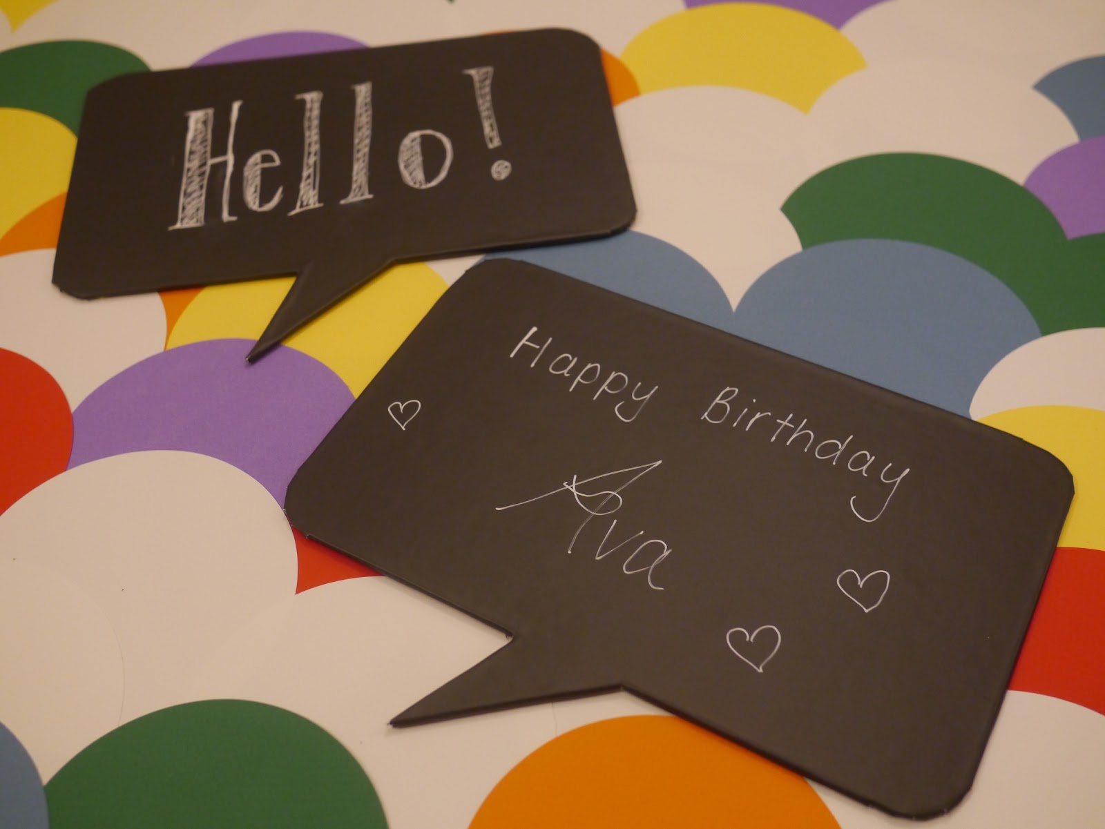 Little Hiccups Chalkboard Speech Bubble DIY